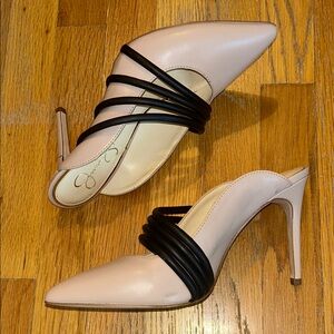Jessica Simpson Black&Nude mule pumps